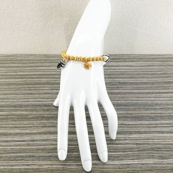 Tory Burch Women's Roxanne Beaded Tassel Bracelet Gold OS - Picture 2 of 12